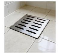ZHZHXR Grille de Regard Égout, Inoxydable 304 Drain de Douche Carré Acier Grille Drainage Extérieure Caniveau pour Cour, Jardin, Allée, Facile Installer(40x40x3cm/15.7x15.7x1.2in)