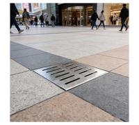 ZHZHXR Grille d'égout en Acier Inoxydable 304 Plaque Couverture Caniveau Drainage Grille Drainage Carrée Extérieur pour Cour, Jardin, Allée Installation Facile(20x20x3cm/7.9x7.9x1.2in)