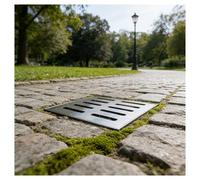 ZHZHXR Grille d'évacuation en Acier Inoxydable 304 pour Égouts, Grille de Drainage Caniveaux Couvercle Regard Décoratif Carré pour Cour, Jardin, Allée(30x20x2cm/11.8x7.9x0.8in)