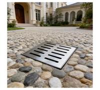 ZHZHXR Grille d'évacuation Extérieure, Grille Évacuation Eaux Pluviales Carrée Acier Inoxydable 304 Regard Évacuation Carrée Cadre pour Cour Jardin Allée Drainage Rapide(30x20x3cm/11.8x7.8x1.2in)