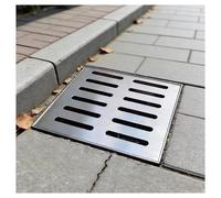 ZHZHXR Grille Égout en Acier Inoxydable 304 Crépine de Drainage Sol Garage Couvercle Égout pour Pavés Extérieurs, Routes, Allées, Parkings(25x25x2cm/9.8x9.8x0.8in)