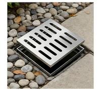 ZHZHXR Grille Évacuation Plaque Grille Égout en Acier Inoxydable 304 Couvercle Drain avec Cadre Carré pour Caves, Puits Lumière, Jardins, Cours Intérieures(40x30x3cm/15.7x11.8x1.2in)