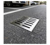 ZHZHXR Grilles de Drainage Plaque de Grille d'égout Couvercle Caniveau Drainage Acier Inoxydable Intérieur Extérieur pour Cour Extérieure, Salle Bain, Jardin, Allée(60x40x3cm/23.6x15.7x1.2in)