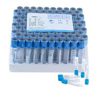 ZHZWwansuGE 100 Tubes De PréLèVement Sanguin sous Vide (2ml 5ml 10ml), Tubes à Pression NéGative sous Vide Jetables, Tubes De PréLèVement Sanguin Anticoagulants Au Citrate De Sodium 1:9 10ml