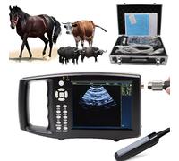 ZHZWwansuGE Kit D'Échographe Vétérinaire À Ultrasons, Écran HD 5,6″ | Fonction Maintien Au Chaud | Sonde 3,5 MHz/6,5 MHz | Profondeur De Balayage 70-240mm, pour Ovins, Chiens, Chats, Porcins C