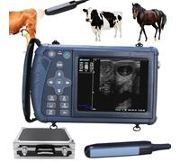 ZHZWwansuGE Kit D'Échographe Vétérinaire Portable en Mode B, avec Sonde 3,5 MHz/6,5 MHz, Écran LED 5,6 Pouces, 8 Options De Pseudo-Couleurs, pour Porcs, Moutons, Chiens, Bovins Et Chevaux C