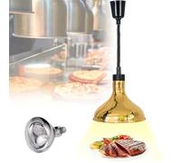 ZHZWwansuGE Lampe Chauffante pour Aliments De 250W, Diamètre De 29cm, Hauteur Réglable De 60 À 180cm, avec Orifices De Ventilation dans L'abat-Jour, Idéale pour Les Buffets, Les Cuisines H