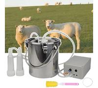ZHZWwansuGE Machine à Traire éLectrique 3L/5L/10L, Pompe à Vide PulséE, ArrêT Automatique Lorsque Le Lait Est Plein, Traite Confortable, avec 2 Gobelets Trayeurs, pour Vaches, ChèVres Sheep-3L