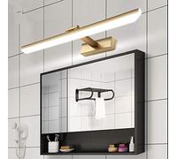 Zi Yang LED Lampe Miroir Style Nordique Salle de Bains Miroir lumière Angle réglable Lampe de Salle de Bain Étanche Maquillage lumière Applique Armoire de Toilette Lampe Lumière Blanche,d'or,40CM