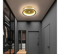 Zi Yang Plafonnier avec détecteur de Mouvement Lampe d'entrée LED 16W Moderne Aluminium Lampe de Plafond Lumière Chaude 3000K pour Bain Balcon Cuisine Garage escalier véranda 22 * 4 cm,d'or