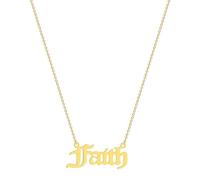 ZIAFRPN 2020 Foi Pendentif Collier pour Femmes Hommes Ancien Anglais Lettre Collier Ras de Cou Esprit de Vie Encourager Les Mots