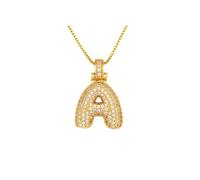 ZIAFRPN 26/ Initial Alphabe A-Z Lettres Zircon Brillant Pendentif Collier pour Femmes Hommes Bijoux Accessoires Cadeaux de Fête