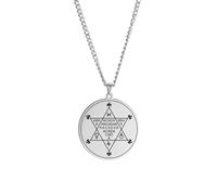 ZIAFRPN Abracadabra Pendentif Abraxas Cabalistique Magie Occulte Ésotérique Amulette Collier Bijoux