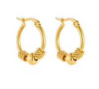 ZIAFRPN Acier Inoxydable Golden Hollow Tissé Forme Circulaire Boucles D’Oreilles Mode Femmes 2024 Oreille Bijoux Dame Cadeau Fête