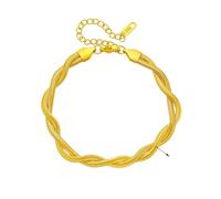 ZIAFRPN Acier Inoxydable Or Argent Couleur 2-chaînes Crossover Collier Bracelets pour Femmes Fille Ensemble de Bijoux étanches