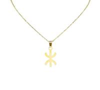 ZIAFRPN Afrique Berbères Symbole Collier Acier Inoxydable Or Couleur amazigh ⵣ Lettre Ethnique amulette Style chaîne Colliers Bijoux