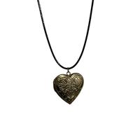 ZIAFRPN Amour Coeur Message Secret Médaillon Collier Pendentif Cadeau Vintage pour Amoureux Couples Message Personnalisé Mode Bijoux