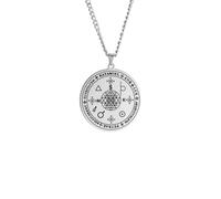 ZIAFRPN Archange Kayamiel Hommes Collier Salomon Pendentif Bijoux Amulette pour surmonter l’être négatif