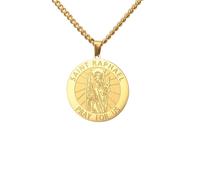 ZIAFRPN Archange Saint Sceau Collier Guérison Ange Prière Pendentif Chaîne Judaïsme Amulette Bijoux Cadeau