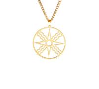 ZIAFRPN Assyrien étoile Collier Sceau du Soleil Dieu Shamash Ancienne Mésopotamie Courage Gloire amulette Bijoux