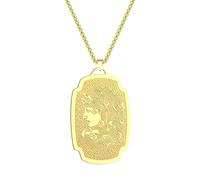 ZIAFRPN Bijoux Grec Antique Pendentif Collier pour Hommes Femmes mythologie médaillon breloque Cou chaîne Bijoux Collier Cadeau