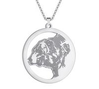 ZIAFRPN bijoux Grizzly Bear Face pendentif collier ours brun nord-américain ornement pour hommes et femmes cadeau