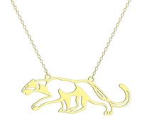 ZIAFRPN bijoux Jaguar Symbole Pendentif Collier pour Femmes Filles Hollow Animal Léopard Breloque Cou Chaîne Bijoux Cadeau cadeau