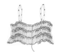 ZIAFRPN Bijoux pour Femmes Personnalité Couture tridimensionnelle épingles Corps chaîne Femmes Photographie de Rue vêtements Creux Mariage Fête des mères