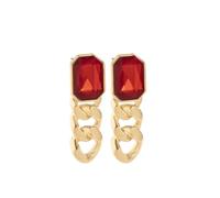 ZIAFRPN Bijoux pour Femmes Tempérament Simple Couleur Imitation Pierres précieuses Boucles d’Oreilles Boucles d’Oreilles chaîne de personnalité rétro pour Femmes Mariage Fête des mères