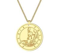 ZIAFRPN bijoux Vintage Fenrir ou Fenrisúlfr Pendentif Collier pour Hommes Femmes fils de Loki Amulette de la mythologie nordique Bijoux Tour de cou Chaîne Cadeau cadeau