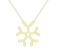 ZIAFRPN biologie anticorps Pendentif Collier pour Femmes Filles Creux vaccin breloque Tour de Cou chaîne biologe Bijoux Cadeau