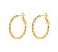 ZIAFRPN Boucle d’Oreille créole Ronde torsadée en Or pour Femme Vintage Fine Jewelry Accessoires géométriques minimalistes