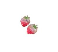 ZIAFRPN Boucle d’Oreille en résine de Fraise de pêche fraîche pour Les Femmes Simple Sweet Girl Style Versatile Stud Boucles d’Oreilles Élégant Charme Bijoux Banquet