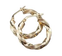 ZIAFRPN Boucles d’Oreilles créoles de Couleur Or de Mode Classique Boucles d’Oreilles Simples Rondes torsadées pour Les Femmes Bijoux de Mariage de fiançailles