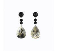 ZIAFRPN Boucles d’Oreilles Pendantes en éventail Pliant de Style Chinois pour Les Femmes Boucles d’Oreilles à Pompons de Style Ancien Moyen élégant