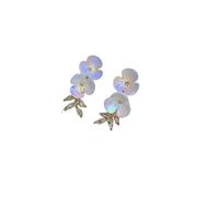 ZIAFRPN Boucles d’Oreilles romantiques françaises rétro Fleur de Rose pour Femmes Petit Doux Luxe Vintage Floral Bijoux Accessoire