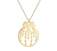 ZIAFRPN Boule de Noël Charme Pendentif Collier Noël Ornement Breloques Vacances Hiver Laser Cut Fournitures de Fabrication de Bijoux