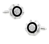 ZIAFRPN Boutons de Manchette Premium, émail incrusté de Boutons de Manchette en Diamants, Clous de Manches de Chemise française, Boutons français