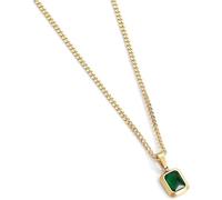 ZIAFRPN Chaîne en acier vert carré pendentif léger bijoux de luxe pour les femmes Casual Party Collier préféré présent