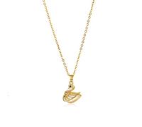 ZIAFRPN Classique Sweet Swan Pendentif Colliers en acier pour les femmes Coréen Femelle Plaqué Tour de cou Chaîne Bijoux présents