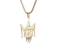ZIAFRPN Clown tête de Mort Collier Pendentif pour Hommes Mode Goth Rock Hip Hop Party Cool Bijoux Accessoires