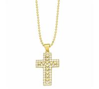 ZIAFRPN Coeur Croix Femmes Vintage Collier Personnalisé Léger Luxe Ins Style Simple Hip Hop Présent Premier Choix