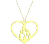 ZIAFRPN Coeur en feu Coeur brûlant Amour Feu brûlant Bijoux Bijoux à la Mode