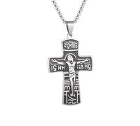 ZIAFRPN Collier décontracté Pendentif Vintage Vendredi Saint Collier Mens Punk Bible Croix Pendentif Femmes Amulettes Bijoux