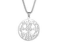 ZIAFRPN Collier Gothique démon Sceau Pentagramme Pendentif Collier pour Hommes personnalisé Punk Bijoux Cadeau Mode