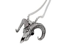 ZIAFRPN Collier Gothique Mode rétro Gothique Tête de chèvre Pendentif Punk Croix égyptienne Collier Personnalité Amulette Bijoux Cadeau félicitations Cadeaux