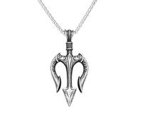 ZIAFRPN Collier Gothique Mode Vintage Mythologie Grecque Trident Collier pour Hommes Punk Hip Hop 316L Amulette Pendentif Bijoux félicitations Cadeaux
