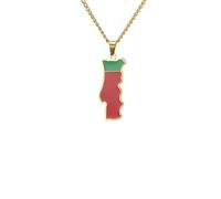ZIAFRPN Collier Gothique Portugal Pays Carte Collier Femmes Goutte à Goutte Huile Portugais Drapeau Pendentif chaîne Bijoux pour Fille Cadeau félicitations Cadeaux