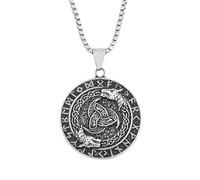 ZIAFRPN Collier Gothique Runes Nordiques amulette Pendentif Colliers pour Hommes Mode Odin Noeuds celtiques Collier Bijoux Cadeaux félicitations Cadeaux