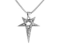 ZIAFRPN Collier Gothique Vintage Creative Devil Eye Pentagram Pendentif Collier pour Hommes Qualité Mode Charme Bijoux Cadeaux Félicitations Cadeaux